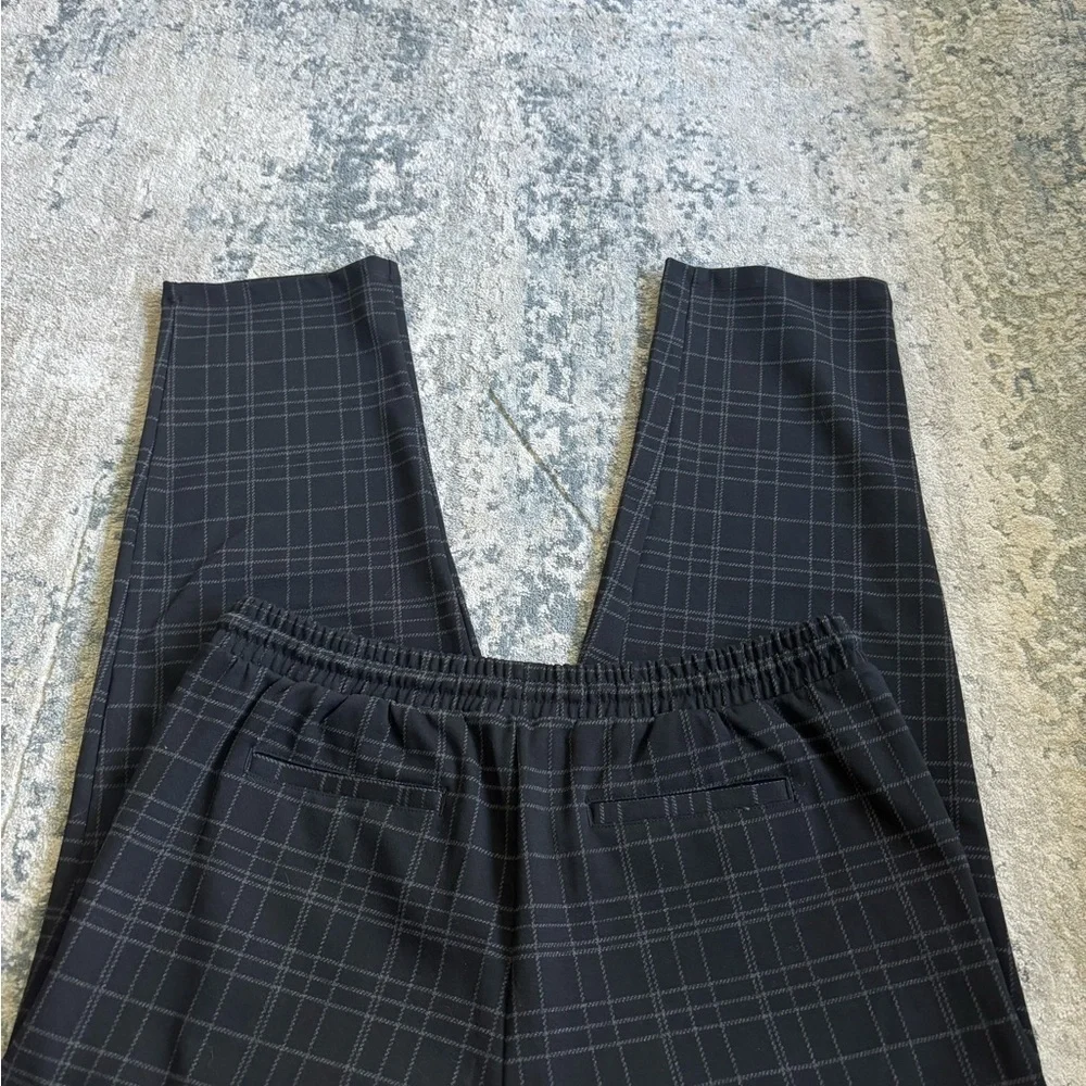 Women's Black Checkered Pants